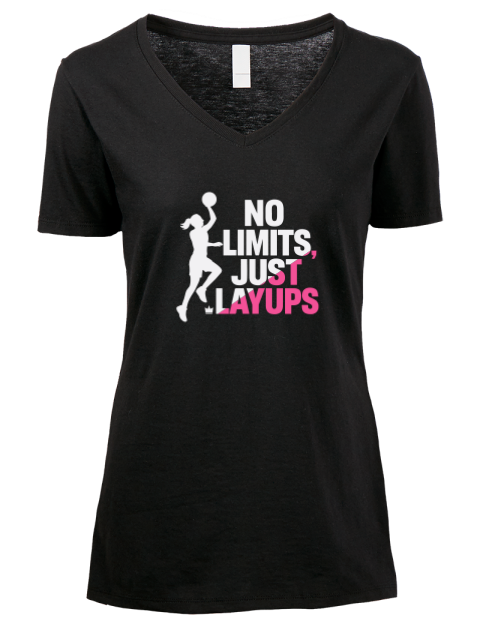 No Limits She Got Game Premium Ladies V-Neck T-Shirt | Swagsta