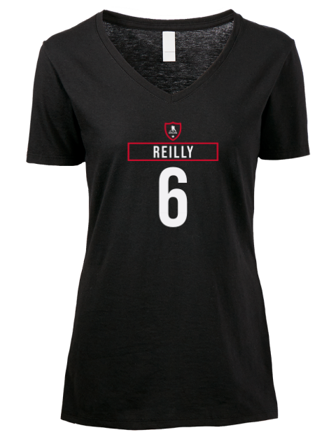 Away Jersey Mike Reilly Premium Ladies V-Neck T-Shirt | Swagsta