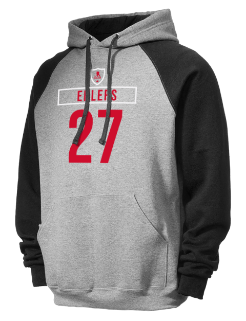 Home Jersey Nikolaj Ehlers Colorblock Raglan Hooded Sweatshirt | Swagsta