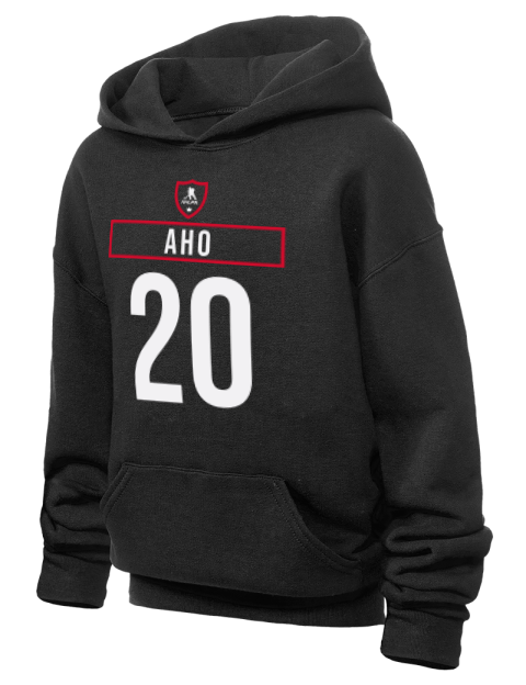Away Jersey Sebastian Aho Youth Hooded Sweatshirt | Swagsta
