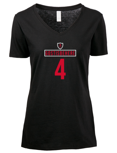 Home Jersey Shayne Gostisbehere Premium Ladies V-Neck T-Shirt | Swagsta