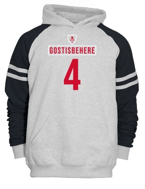 Home Jersey Shayne Gostisbehere Unisex Varsity Color-Block Hooded Sweatshirt | Swagsta