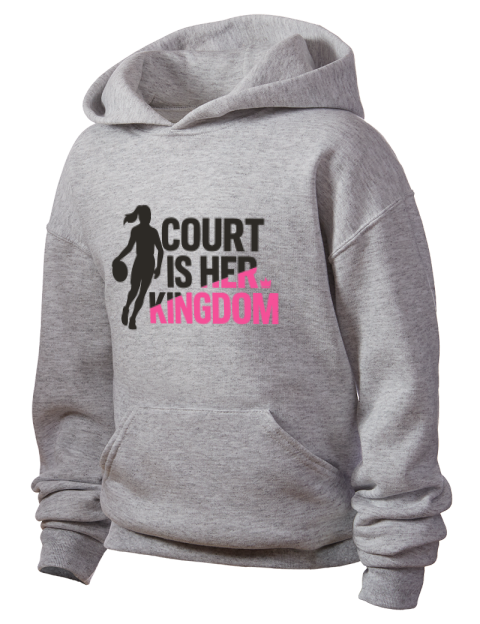 Court Is Her Kingdom She Got Game Youth Hooded Sweatshirt | Swagsta