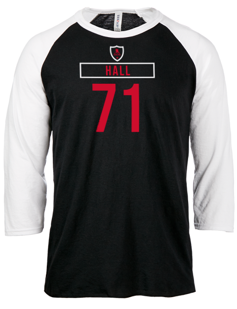 Home Jersey Taylor Hall Unisex Premium Three-Quarter Raglan T-Shirt | Swagsta