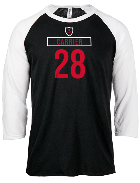 Home Jersey William Carrier Unisex Premium Three-Quarter Raglan T-Shirt | Swagsta