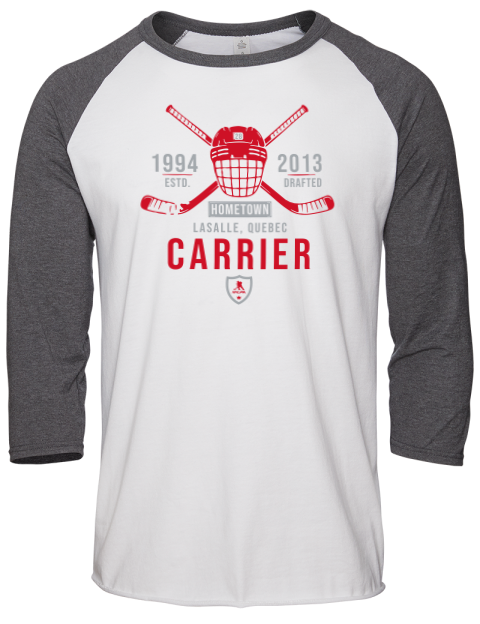 Classic Heritage William Carrier Unisex Premium Three-Quarter Raglan T-Shirt | Swagsta