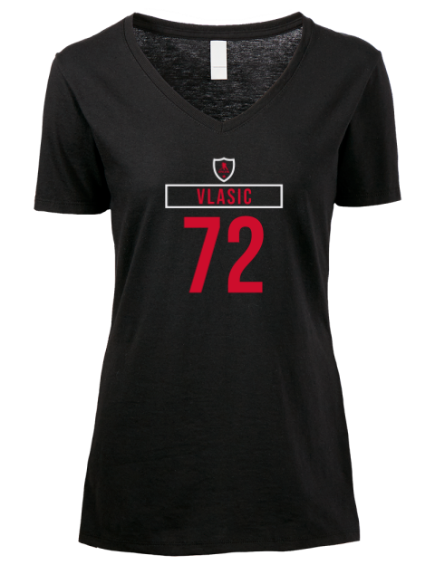 Away Jersey Alex Vlasic Premium Ladies V-Neck T-Shirt | Swagsta