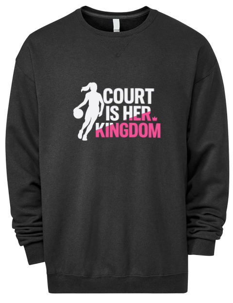 Court Is Her Kingdom She Got Game Premium Unisex Crewneck Sweatshirt | Swagsta