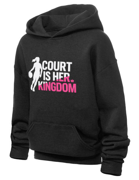 Court Is Her Kingdom She Got Game Youth Hooded Sweatshirt | Swagsta