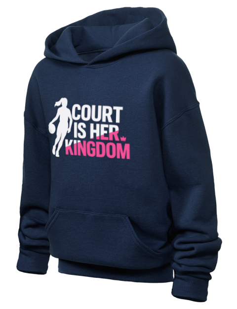 Court Is Her Kingdom She Got Game Youth Hooded Sweatshirt | Swagsta