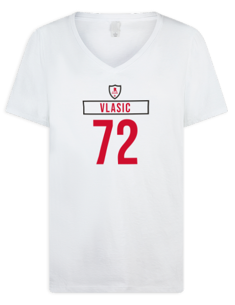 Home Jersey Alex Vlasic Premium Ladies V-Neck T-Shirt | Swagsta