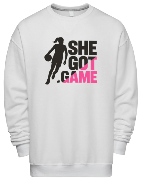 Got Game She Got Game Premium Unisex Crewneck Sweatshirt | Swagsta