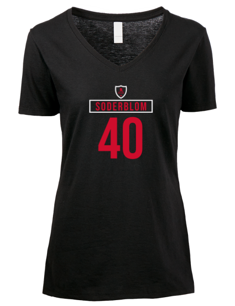 Away Jersey Arvid Soderblom Premium Ladies V-Neck T-Shirt | Swagsta