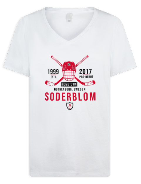 Classic Heritage Arvid Soderblom Premium Ladies V-Neck T-Shirt | Swagsta