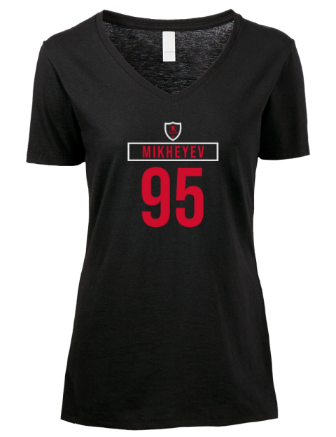 Away Jersey Ilya Mikheyev Premium Ladies V-Neck T-Shirt | Swagsta