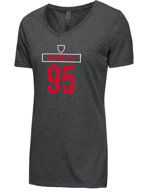 Away Jersey Ilya Mikheyev Premium Ladies V-Neck T-Shirt | Swagsta