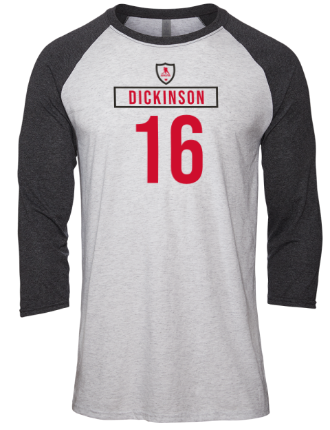 Home Jersey Jason Dickinson Unisex Premium Three-Quarter Raglan T-Shirt | Swagsta