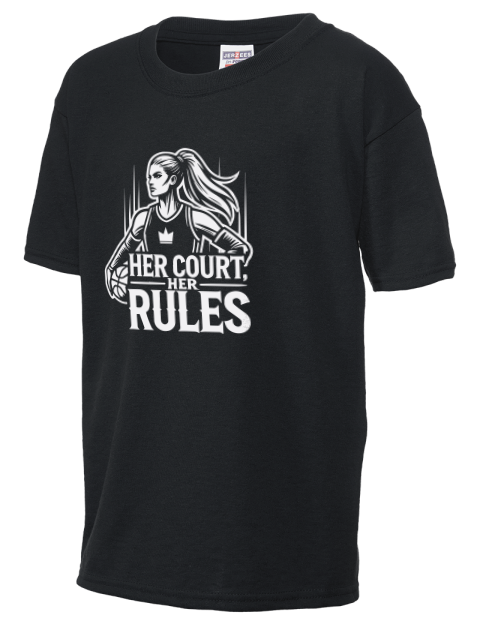 Her Court Her Rules She Got Game Youth T-Shirt | Swagsta