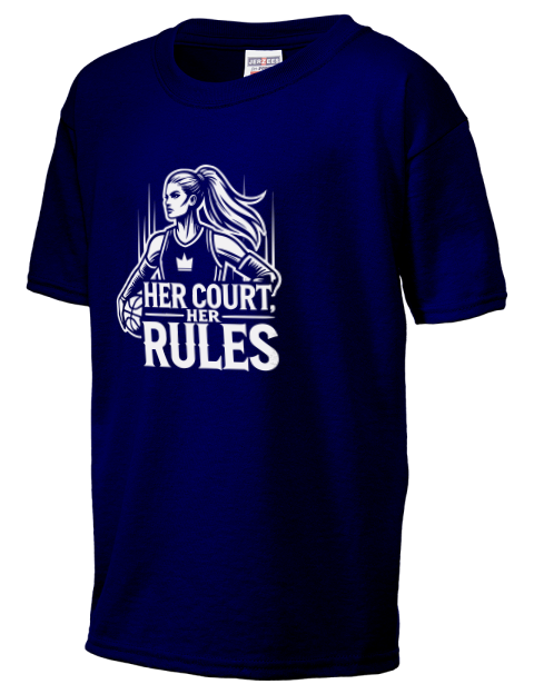 Her Court Her Rules She Got Game Youth T-Shirt | Swagsta