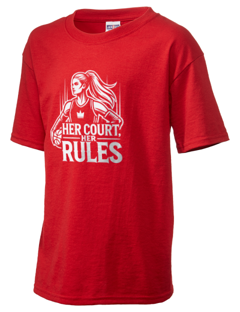 Her Court Her Rules She Got Game Youth T-Shirt | Swagsta