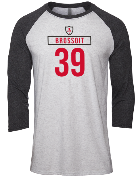 Home Jersey Laurent Brossoit Unisex Premium Three-Quarter Raglan T-Shirt | Swagsta