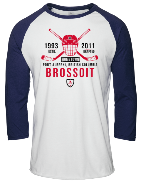 Classic Heritage Laurent Brossoit Unisex Premium Three-Quarter Raglan T-Shirt | Swagsta