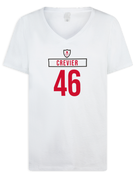 Home Jersey Louis Crevier Premium Ladies V-Neck T-Shirt | Swagsta