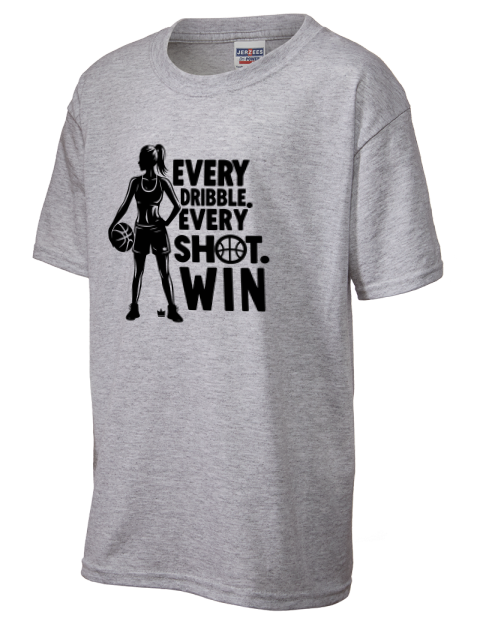 Every Dribble Every Shot, Win She Got Game Youth T-Shirt | Swagsta