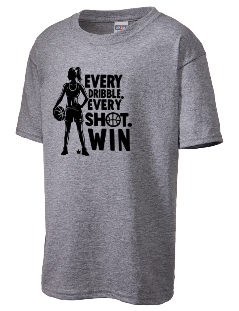Every Dribble Every Shot, Win She Got Game Youth T-Shirt | Swagsta