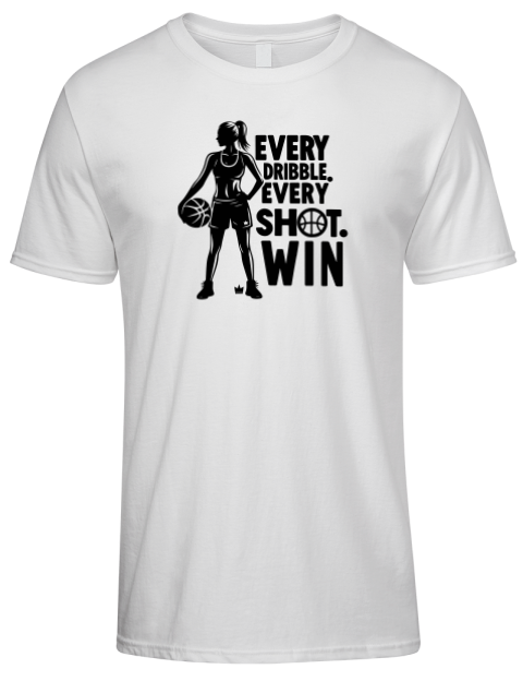 Every Dribble Every Shot, Win She Got Game Premium Ring-Spun Cotton Unisex T-Shirt | Swagsta