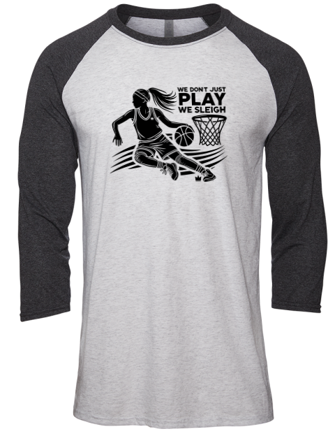 We Sleigh She Got Game Unisex Premium Three-Quarter Raglan T-Shirt | Swagsta
