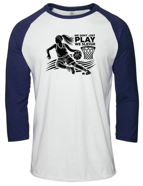 We Sleigh She Got Game Unisex Premium Three-Quarter Raglan T-Shirt | Swagsta