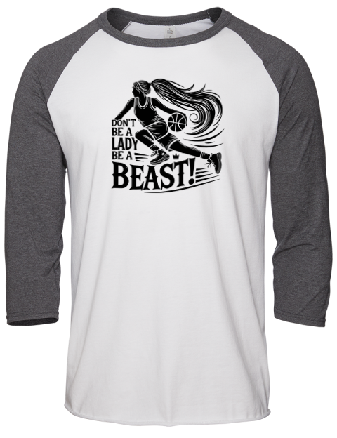 Be A Beast She Got Game Unisex Premium Three-Quarter Raglan T-Shirt | Swagsta