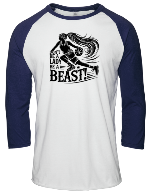 Be A Beast She Got Game Unisex Premium Three-Quarter Raglan T-Shirt | Swagsta