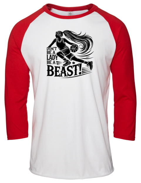 Be A Beast She Got Game Unisex Premium Three-Quarter Raglan T-Shirt | Swagsta