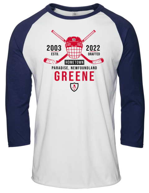Classic Heritage Ryan Greene Unisex Premium Three-Quarter Raglan T-Shirt | Swagsta