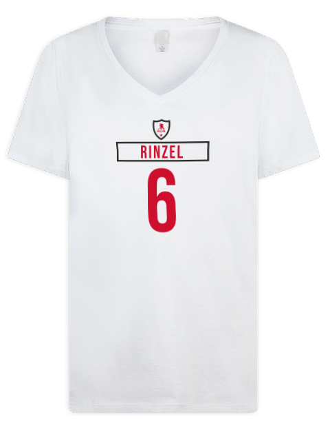 Home Jersey Sam Rinzel Premium Ladies V-Neck T-Shirt | Swagsta