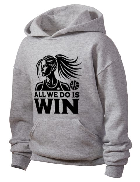 All We Do Is Win She Got Game Youth Hooded Sweatshirt | Swagsta