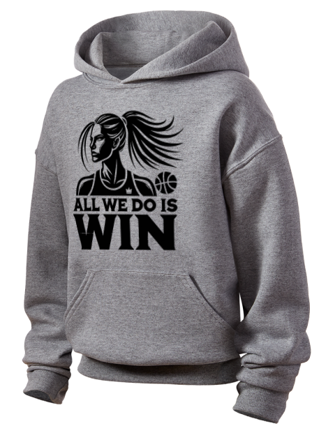 All We Do Is Win She Got Game Youth Hooded Sweatshirt | Swagsta