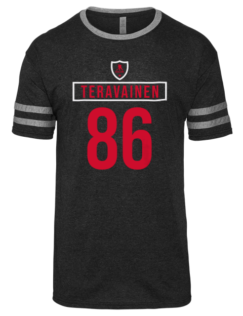 Away Jersey Teuvo Teravainen Men's Tri-Blend T-Shirt | Swagsta