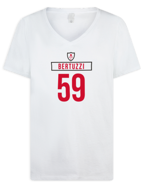Home Jersey Tyler Bertuzzi Premium Ladies V-Neck T-Shirt | Swagsta