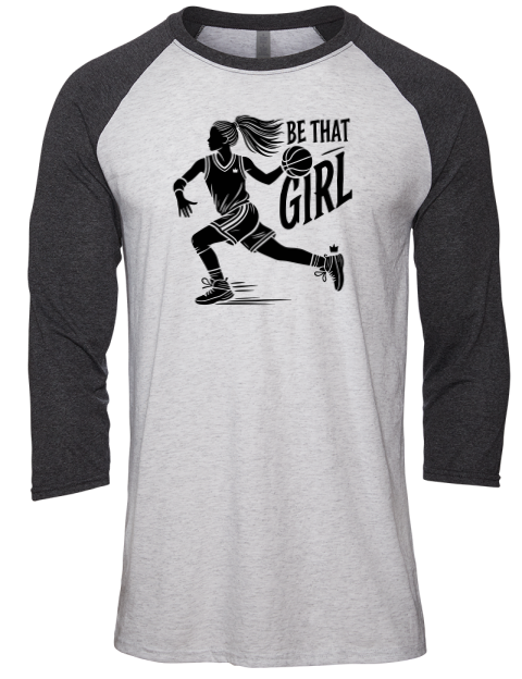 Be That Girl She Got Game Unisex Premium Three-Quarter Raglan T-Shirt | Swagsta