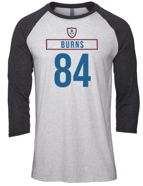 Home Jersey Brent Burns Unisex Premium Three-Quarter Raglan T-Shirt | Swagsta