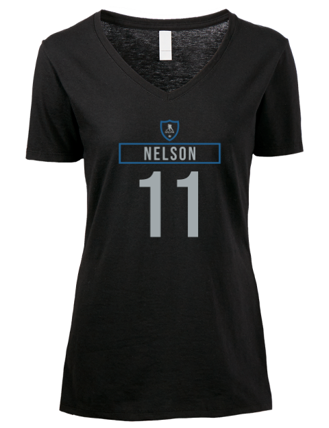 Away Jersey Brock Nelson Premium Ladies V-Neck T-Shirt | Swagsta