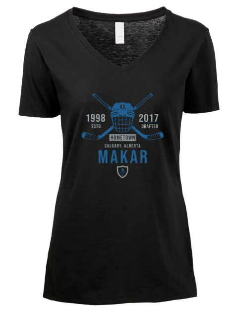 Heritage Cale Makar Premium Ladies V-Neck T-Shirt | Swagsta