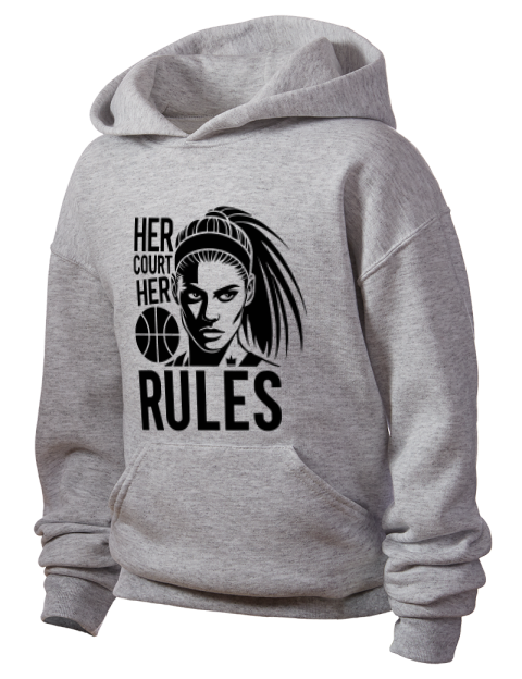Her Court Her Rules She Got Game Youth Hooded Sweatshirt | Swagsta
