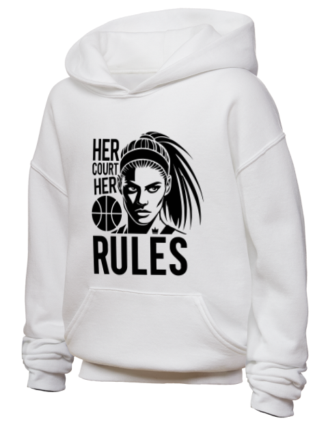 Her Court Her Rules She Got Game Youth Hooded Sweatshirt | Swagsta