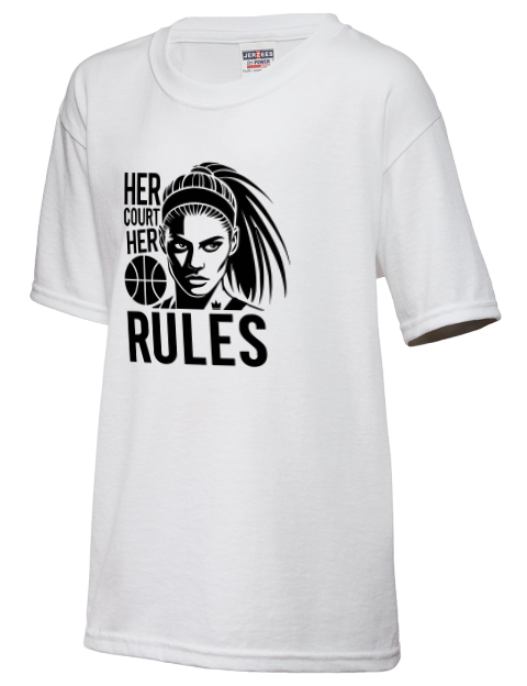 Her Court Her Rules She Got Game Youth T-Shirt | Swagsta