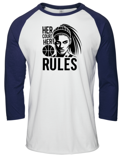 Her Court Her Rules She Got Game Unisex Premium Three-Quarter Raglan T-Shirt | Swagsta