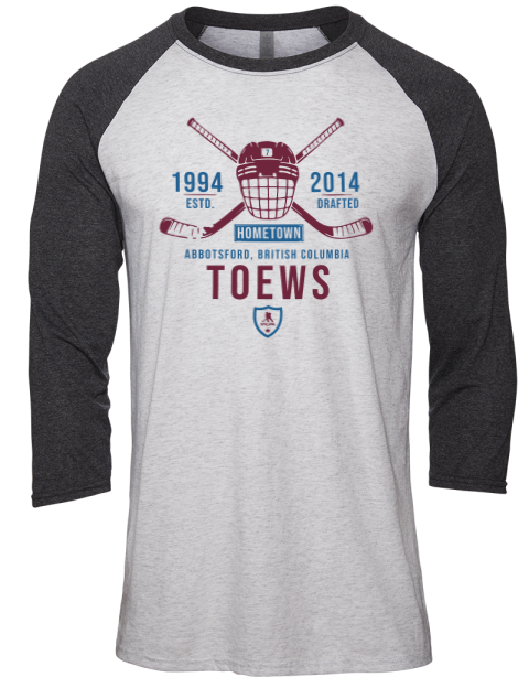 Classic Heritage Devon Toews Unisex Premium Three-Quarter Raglan T-Shirt | Swagsta